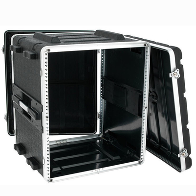 12u 랙 건에게 19 &quot;  검은 2 핸들 운반을 말아주는 17 &quot; 깊이 ABS Dj
